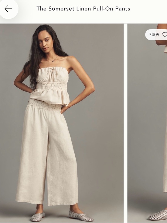Anthropologie Pants - Anthropologie Somerset Wide-Leg Linen Pants — sand